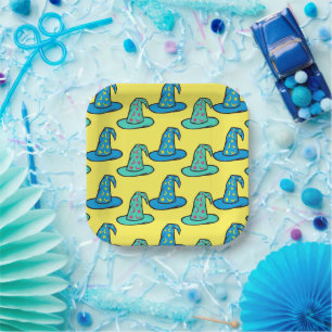 Blue + Aquamarin Wizard Hats Pappteller