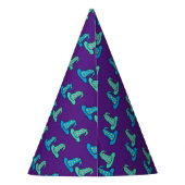 Blue + Aquamarin Wizard Hats Partyhütchen (Rückseite)