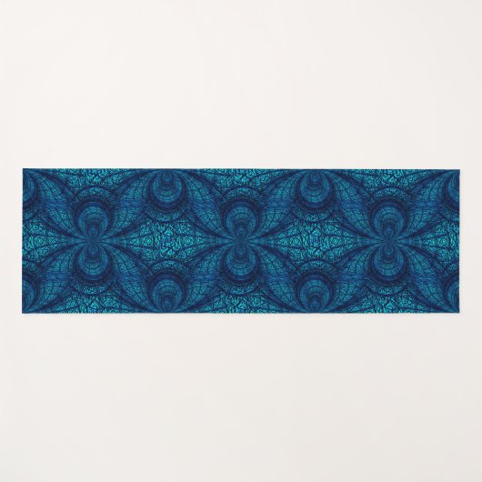 Blue Aquamarin Yoga Mat Yogamatte (Vorderseite (Horizontal))