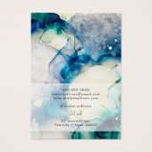 Blue aquamarine Aquarellenkarte (Rückseite)