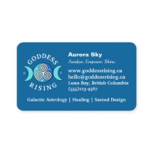 Blue-Aquamarine Goddess Rising Business Card