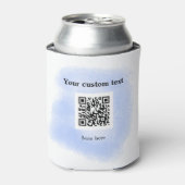 Blue Aquarell QR Scan Code hinzufügen benutzerdefi Dosenkühler (Kanne Vorderseite)