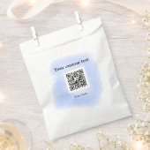 Blue Aquarell QR Scan Code hinzufügen benutzerdefi Geschenktütchen (Ausgeschnitten)