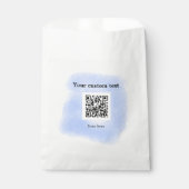 Blue Aquarell QR Scan Code hinzufügen benutzerdefi Geschenktütchen (Vorderseite)