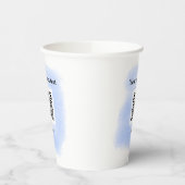 Blue Aquarell QR Scan Code hinzufügen benutzerdefi Pappbecher (Links)