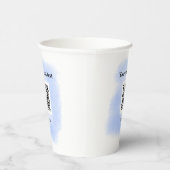 Blue Aquarell QR Scan Code hinzufügen benutzerdefi Pappbecher (Rechts)