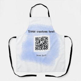 Blue Aquarell QR Scan Code hinzufügen benutzerdefi Schürze