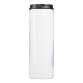 Blue Aquarell QR Scan Code hinzufügen benutzerdefi Thermosbecher (Rückseite)