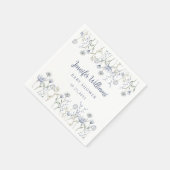Blue Aquarell Wildblume Baby Boy Duschpapier Serviette (Ecke)