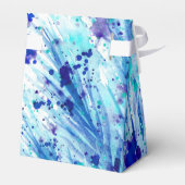 Blue Aquarellkunst danke Geschenkboxen Geschenkschachtel (Rückseite)