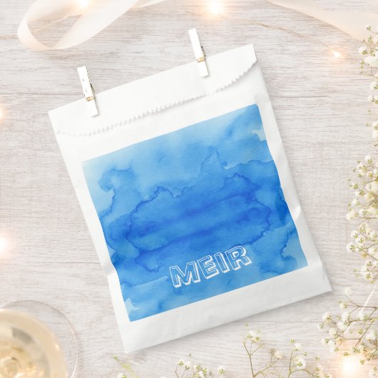 Blue Aquarellucht Geschenktütchen (Ausgeschnitten)