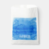 Blue Aquarellucht Geschenktütchen (Vorderseite)