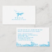 Blue Aquarium Whale Surf Visitenkarte (Vorne/Hinten)