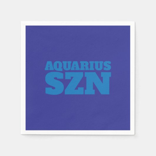 Blue Aquarius SZN Cool Serviette (Vorderseite)
