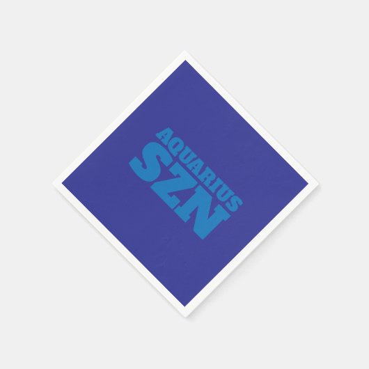 Blue Aquarius SZN Cool Serviette (Ecke)