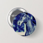 Blue Arabian Digital Art Button (Vorne & Hinten)