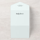 Blue Arabic & English All in one Wedite Einladung (Außenbereich)