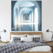 Blue Arch Corridor” Leinwanddruck (Insitu (Schlafzimmer))