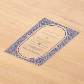 Blue Arch Mexican Talavera Spanish Wedding Acryleinladungen (Ablage )