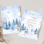 Blue Arctic Animals Baby Dusche Einladung