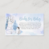 Blue Arctic Animals Baby Shower Books for Baby Begleitkarte (Vorderseite)