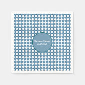 Blue Argyle Golf Pattern Paper Napkin Serviette (Vorderseite)