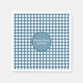 Blue Argyle Golf Pattern Paper Napkin Serviette
