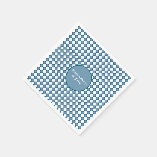 Blue Argyle Golf Pattern Paper Napkin Serviette (Ecke)