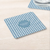 Blue Argyle Golf Pattern  Rechteckiger Pappuntersetzer (angewinkelt)