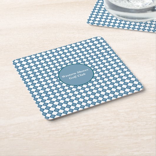 Blue Argyle Golf Pattern Rechteckiger Pappuntersetzer (angewinkelt)