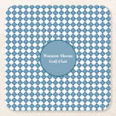 Blue Argyle Golf Pattern  Rechteckiger Pappuntersetzer (Vorderseite)