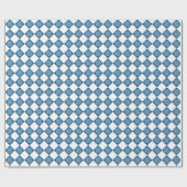 Blue Argyle Golf Pattern Wrapping Paper Geschenkpapier (Flach)
