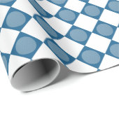 Blue Argyle Golf Pattern Wrapping Paper Geschenkpapier (Rolleneckpunkt)