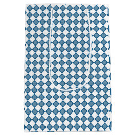 Blue Argyle Golf Pattern Wrapping Paper Mittlere Geschenktüte