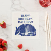 Blue Armadillo Personalisierte benutzerdefinierte Serviette (Beispiel)