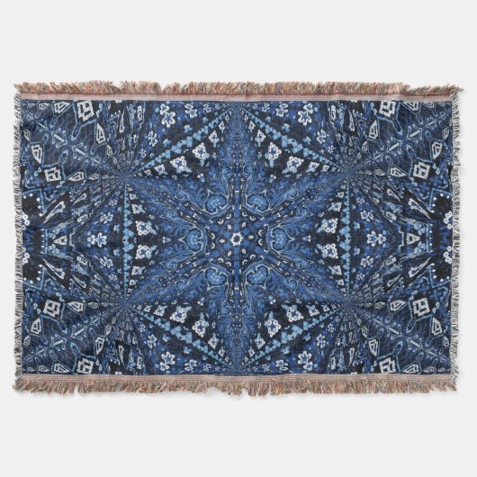 Blue Armenian Star Design Decke (Vorderseite)