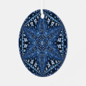 Blue Armenian Star Ornament Aus Metall (Vorderseite links)