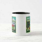 Blue Arrow Apple Crate LabelHood River, OR Tasse (Zentrum)