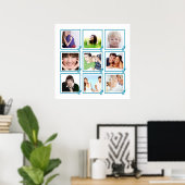 Blue Arrow Frames Ihre Fotos Instagramm Poster (Heimbüro)