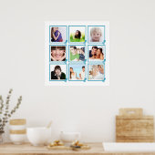 Blue Arrow Frames Ihre Fotos Instagramm Poster (Küche)