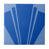 Blue Art Deco Design Fliese (Vorderseite)