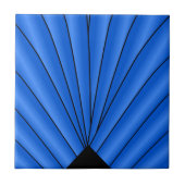 Blue Art Deco Design Fliese (Vorderseite)