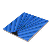Blue Art Deco Design Fliese (Seite)