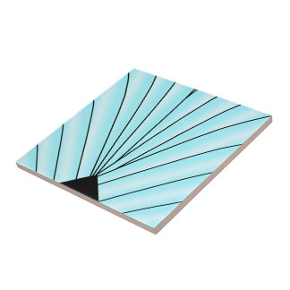 Blue Art Deco Design Fliese