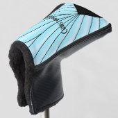 Blue Art Deco Design Golf Headcover (3/4 Vorderseite)