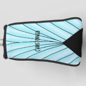 Blue Art Deco Design Golf Headcover (Vorderseite)