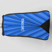 Blue Art Deco Design Golf Headcover (Vorderseite)