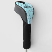 Blue Art Deco Design Golf Headcover (angewinkelt)