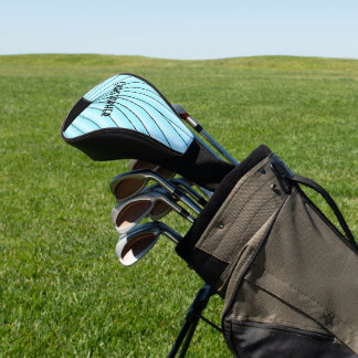 Blue Art Deco Design Golf Headcover