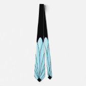 Blue Art Deco Design Krawatte (Vorderseite)